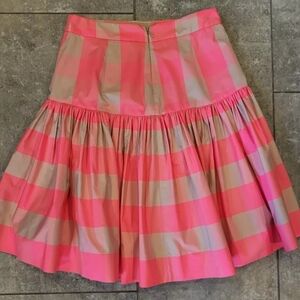 J . CREW Pink and Tan Plaid Women's Skirt